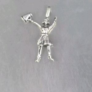 Cheerleader sterling silver charm or pendant